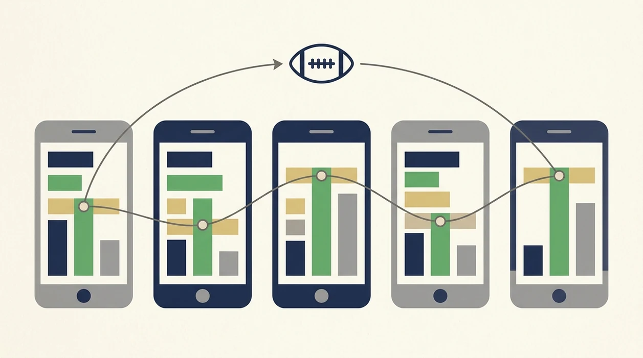 A simple diagram shows several betting app screens being compared to find the strongest price.