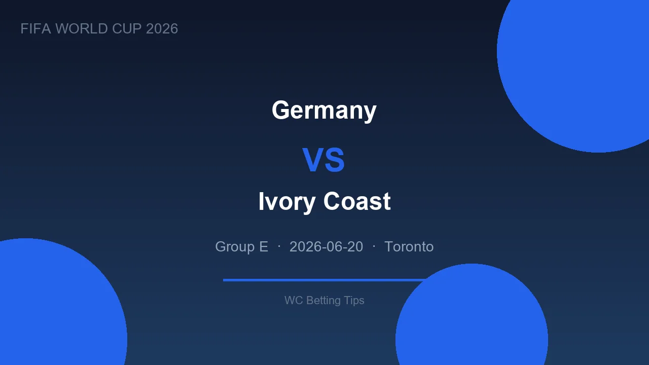 Germany vs Ivory Coast live - World Cup 2026