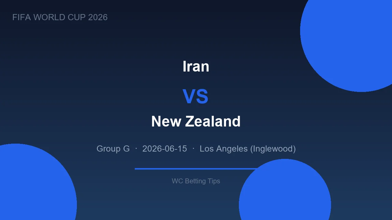 Iran vs New Zealand betting tips - World Cup 2026