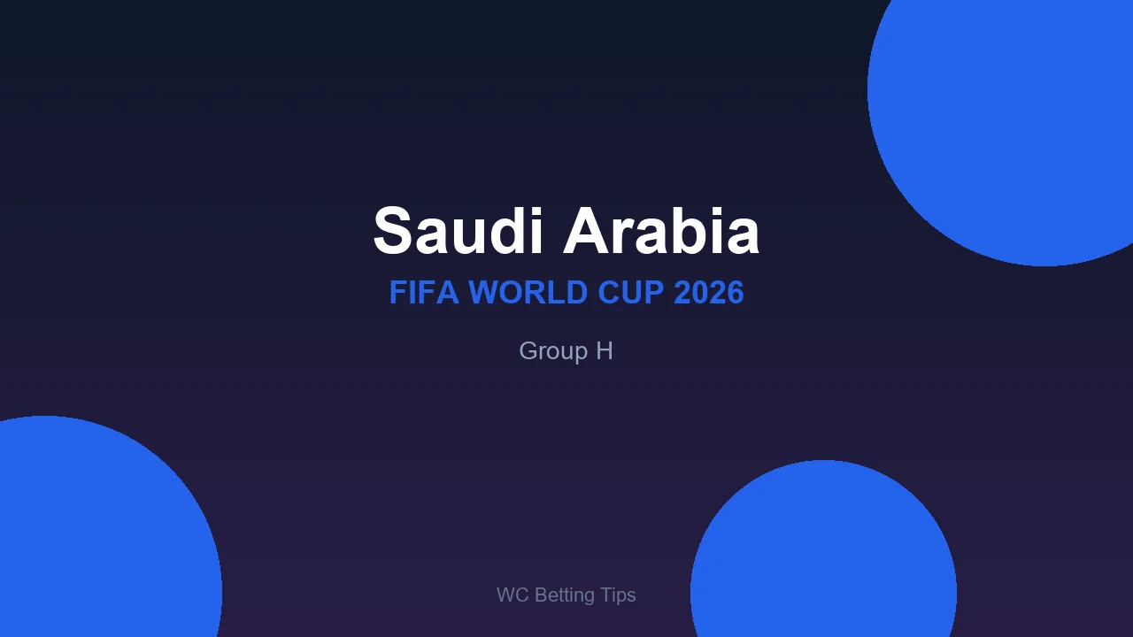 Saudi Arabia at World Cup 2026 - Group H