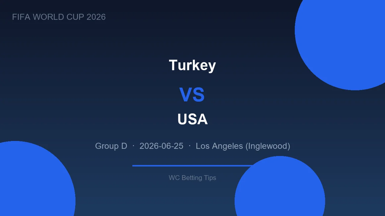 Turkey vs USA betting tips - World Cup 2026