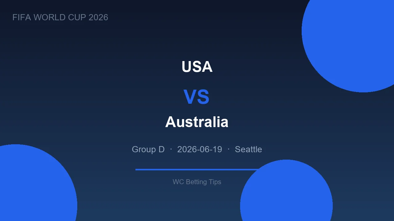 USA vs Australia betting tips - World Cup 2026