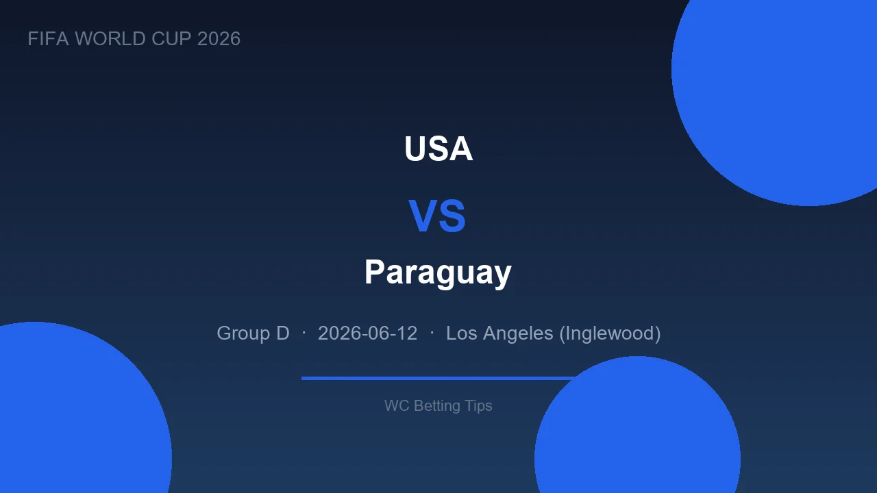 USA vs Paraguay betting tips - World Cup 2026
